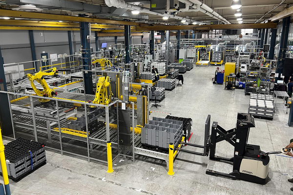 A view of Eos’s automated production line in Turtle Creek, Pennsylvania.