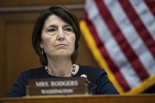 House Energy and Commerce Chair Cathy McMorris Rodgers is seen at a hearing.