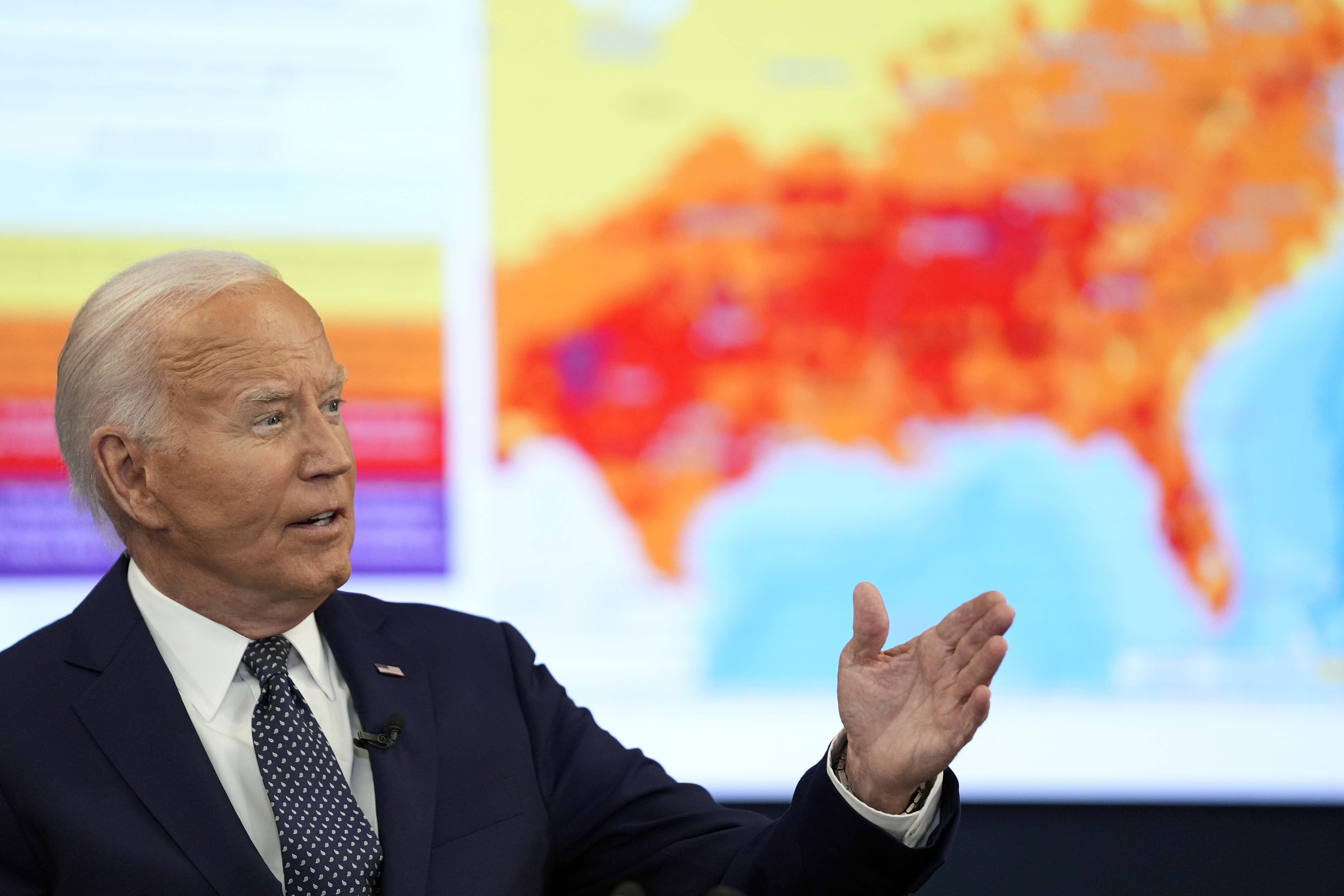 President Joe Biden speaks during a visit to the D.C. Emergency Operations Center on Tuesday.