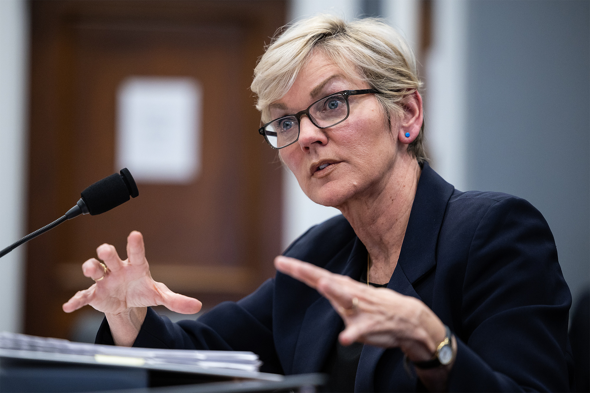 Energy Secretary Jennifer Granholm testifies before the House Appropriations Subcommittee on Energy and Water Development and Related Agencies on Capitol Hill March 20, 2024. 