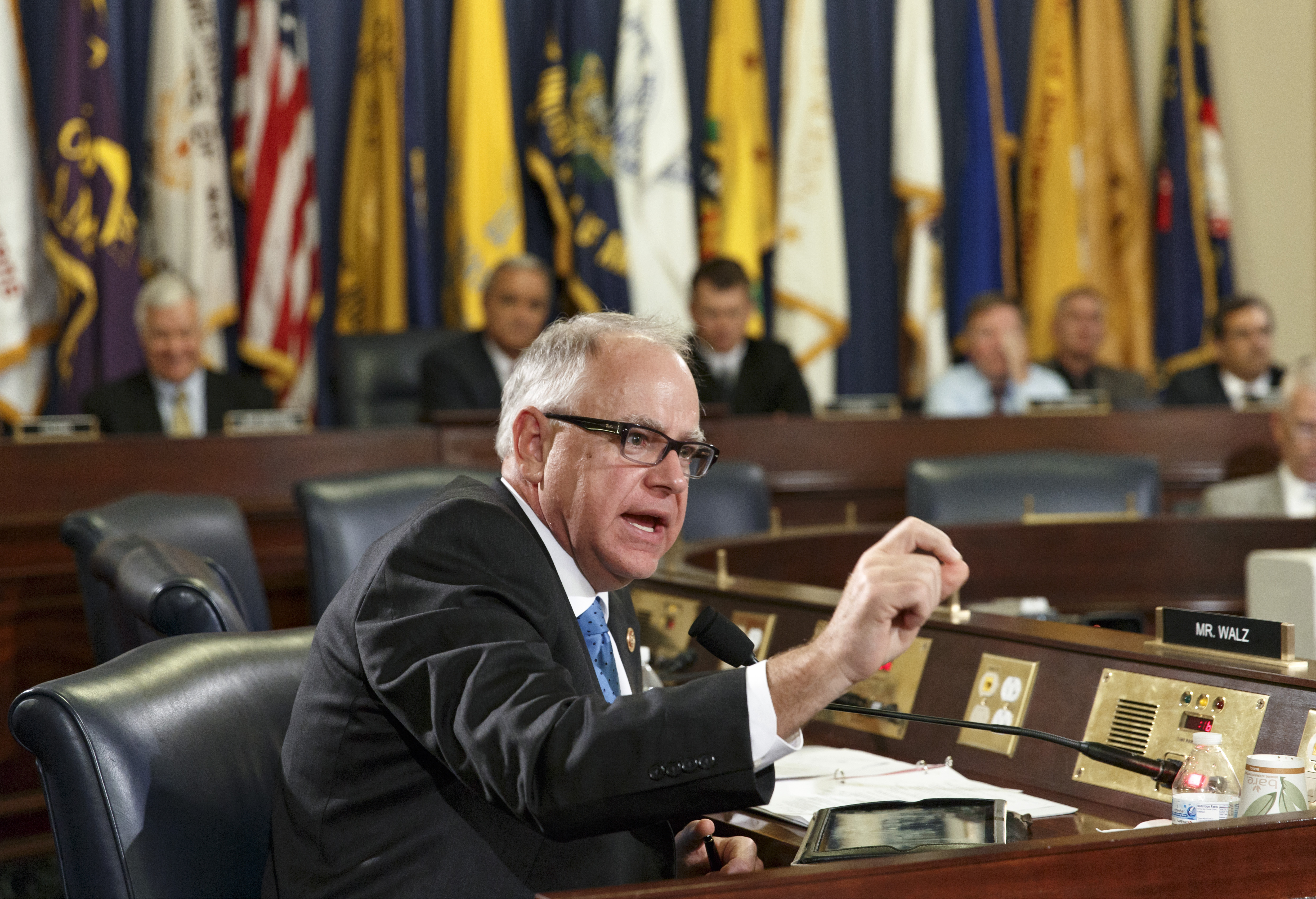 Tim Walz speaks.